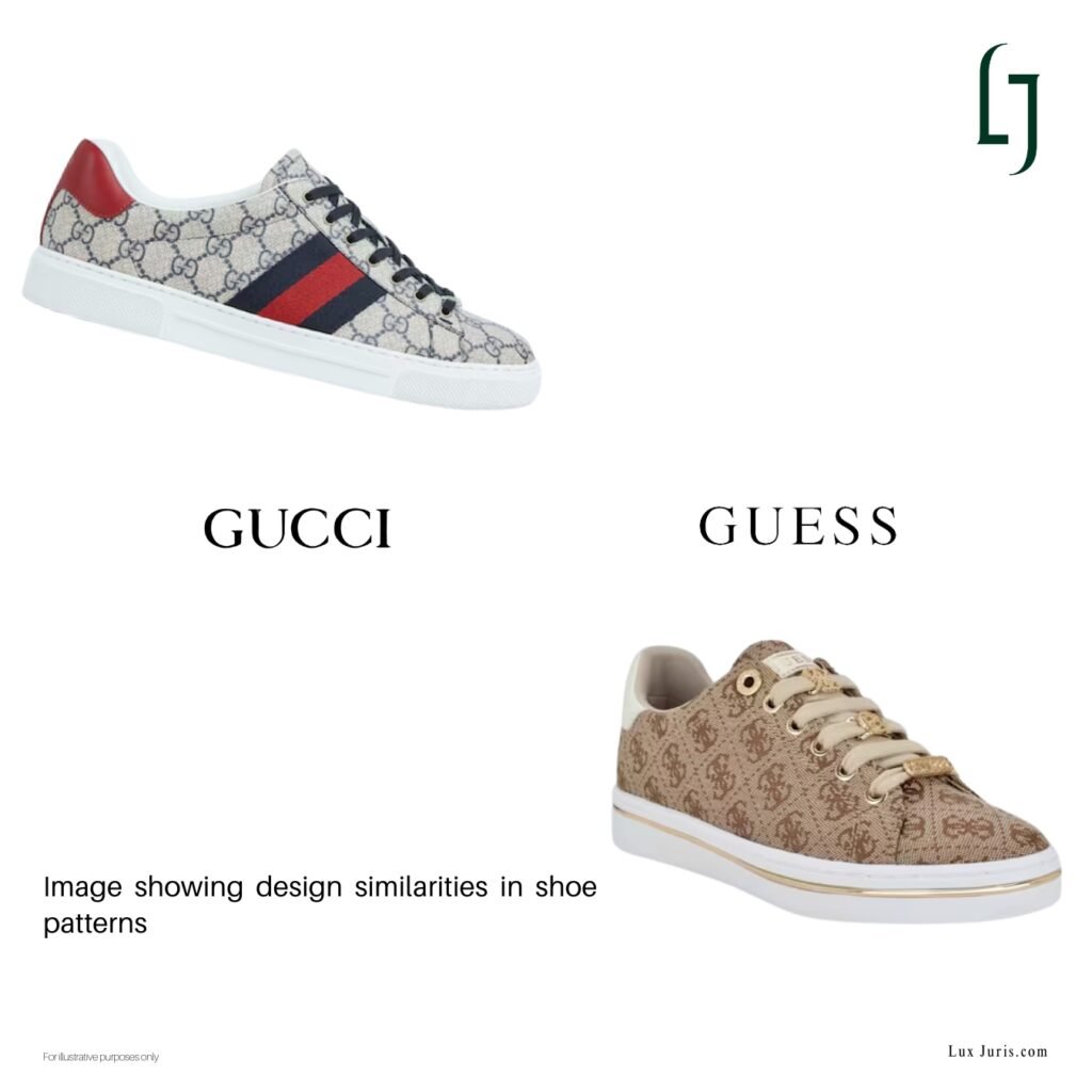 Image showing design similarities in shoe patterns