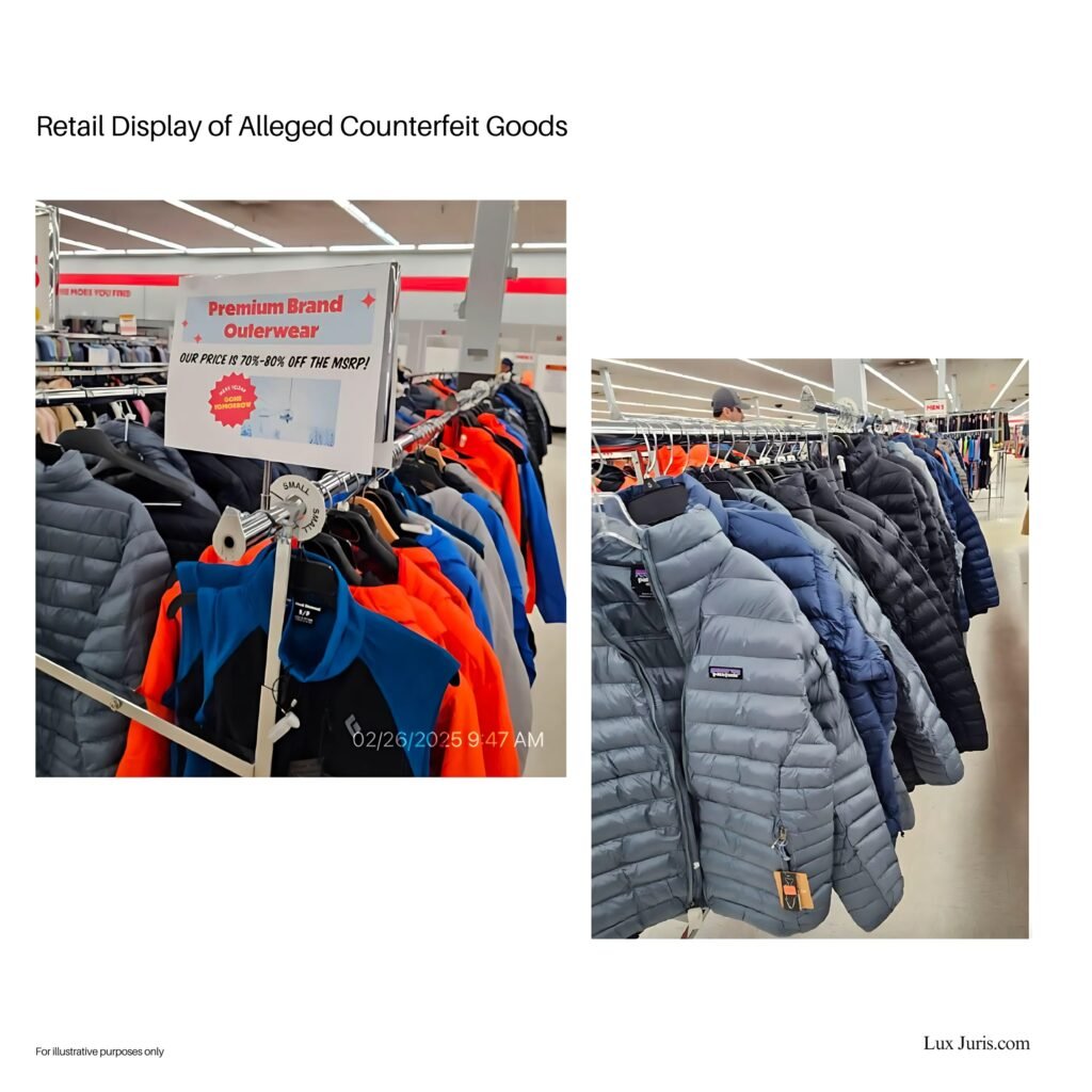 Image illustration: Retail Display of Alleged Counterfeit Goods