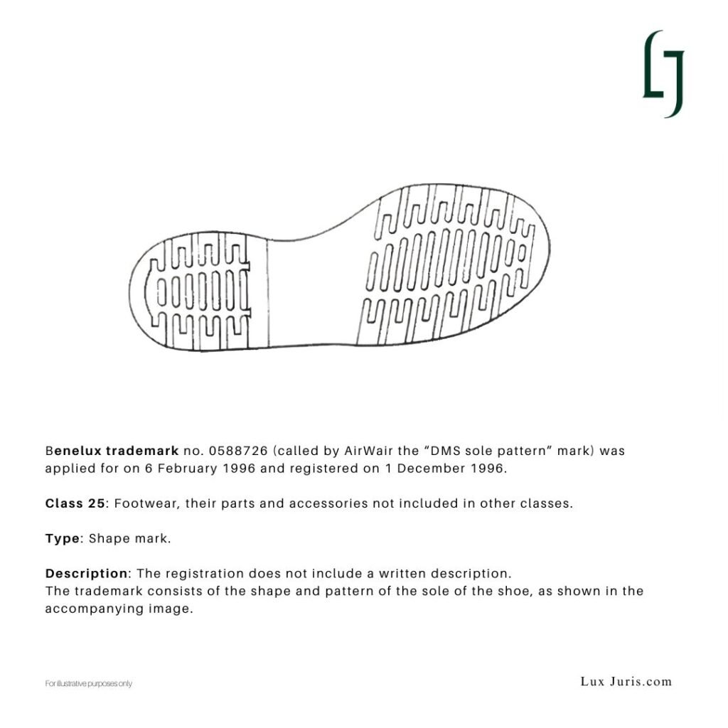 Rectangular tread pattern forming the translucent Dr Martens sole with raised grid and rectangular blocks.