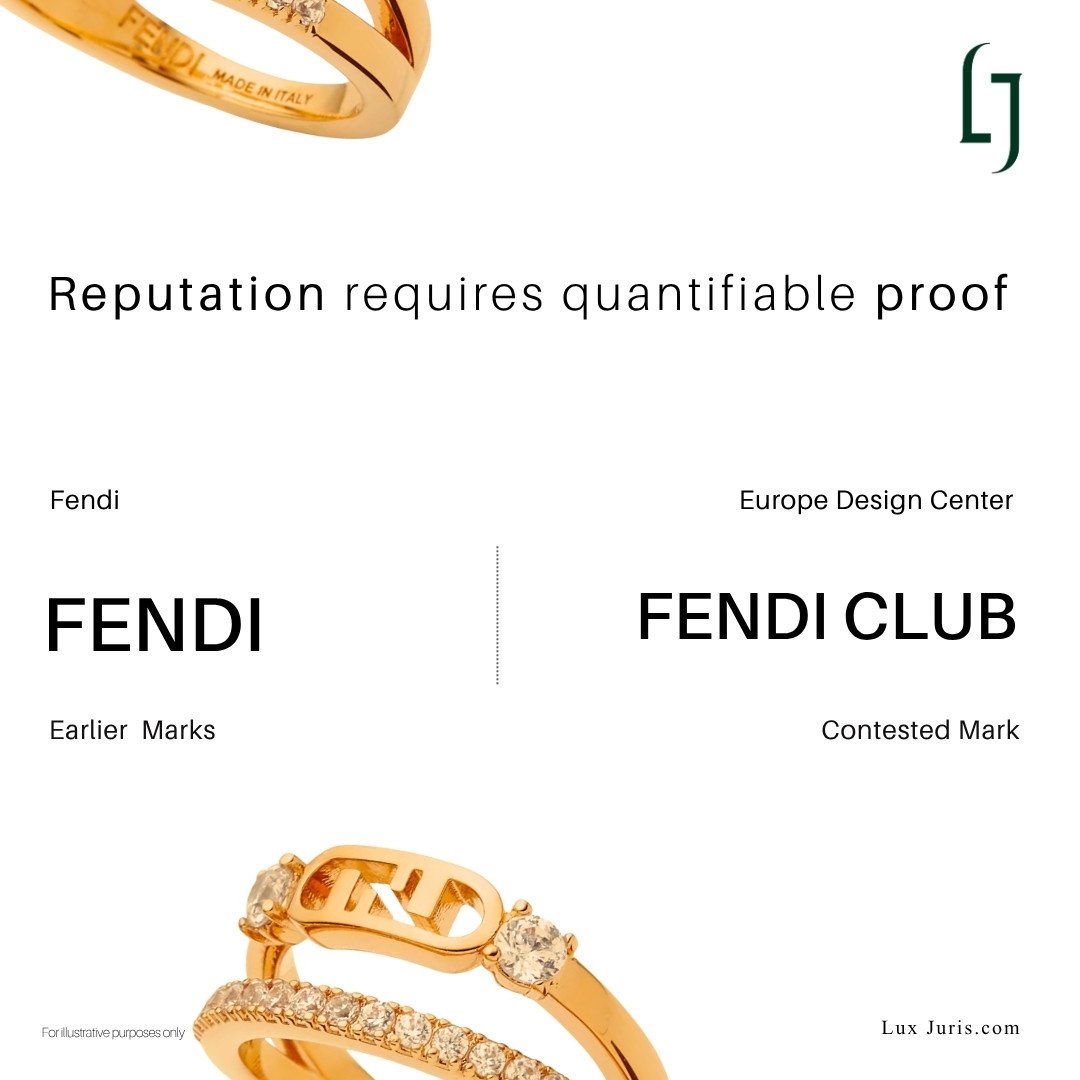 Fendi vs Fendi Club: Reputation Requires Quantifiable Proof